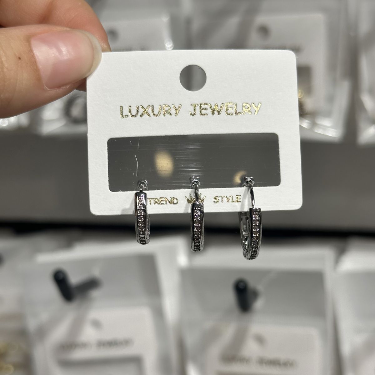 3’lü zirkon küpe