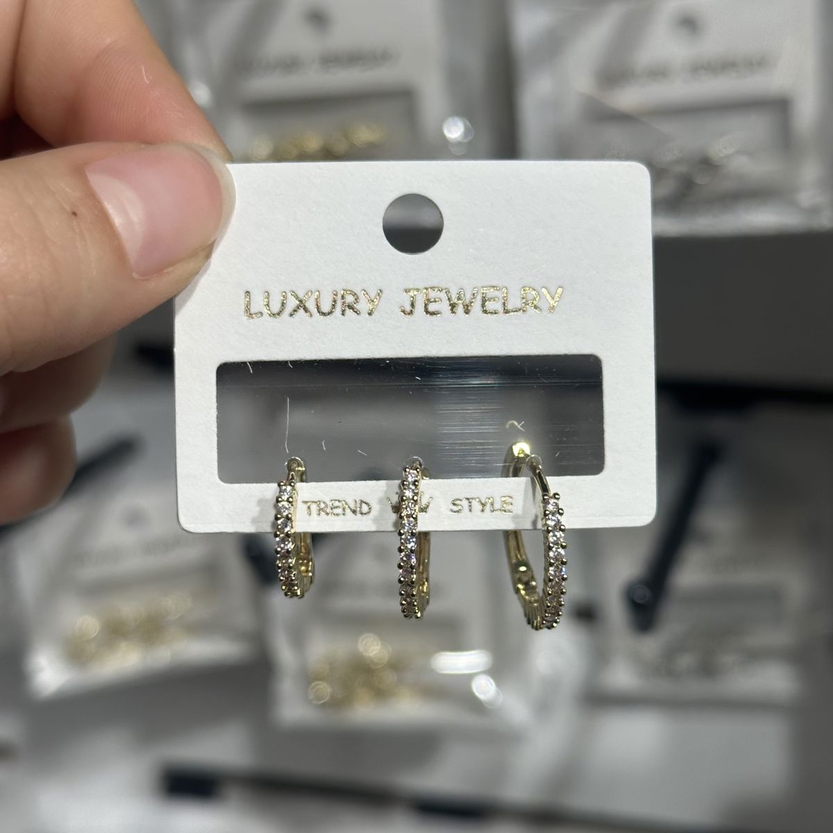 3’lü zirkon küpe