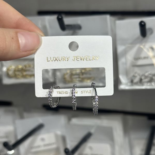 3’lü zirkon küpe