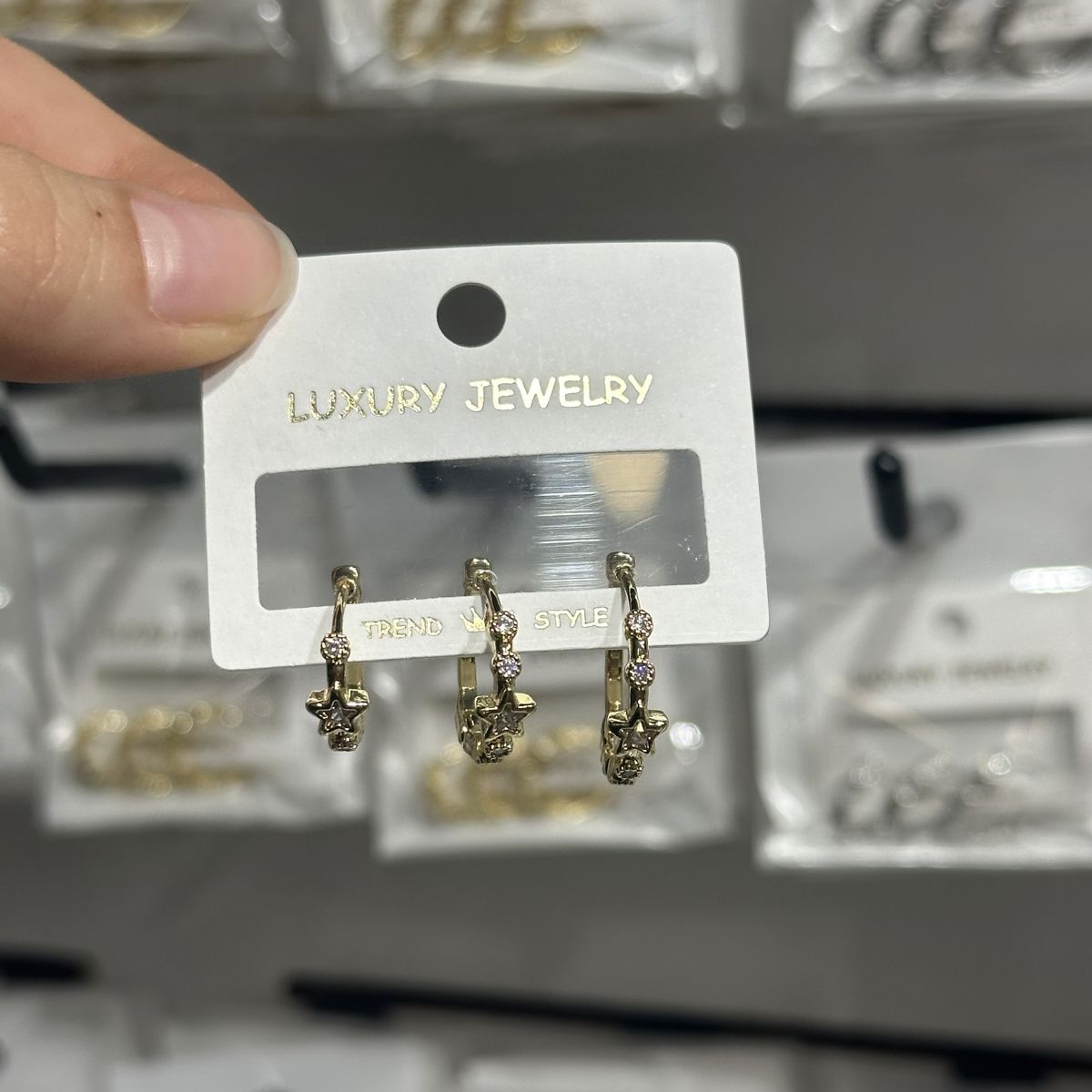 3’lü zirkon küpe