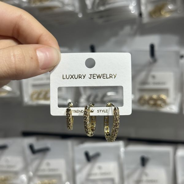 3’lü zirkon küpe