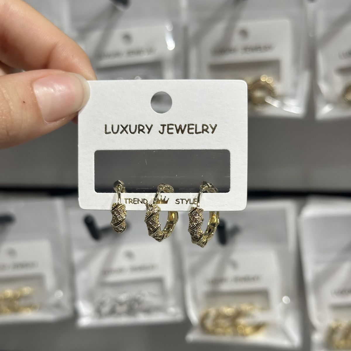 3’lü zirkon küpe