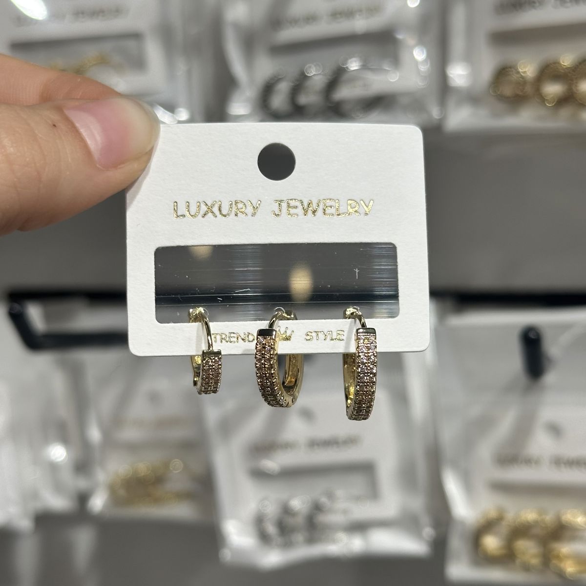 3’lü zirkon küpe