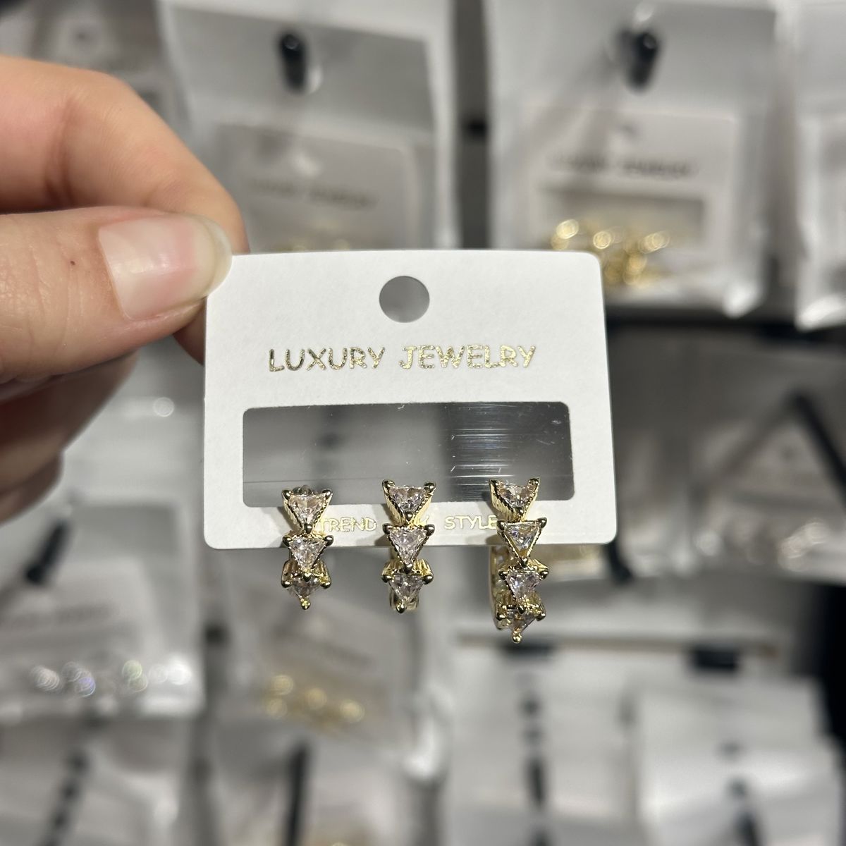 3’lü zirkon küpe