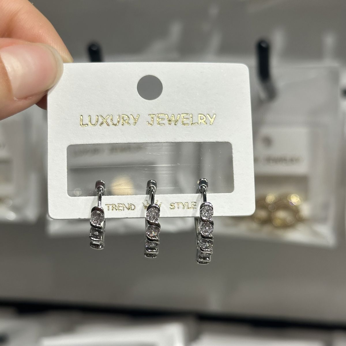 3’lü zirkon küpe