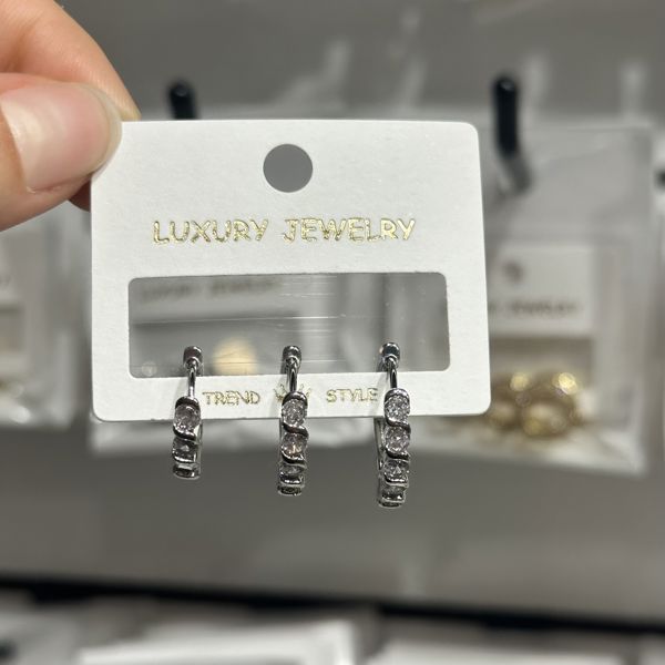 3’lü zirkon küpe