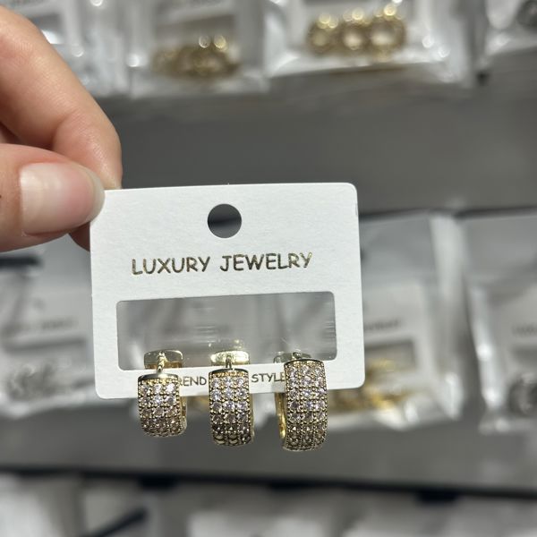 3’lü zirkon küpe