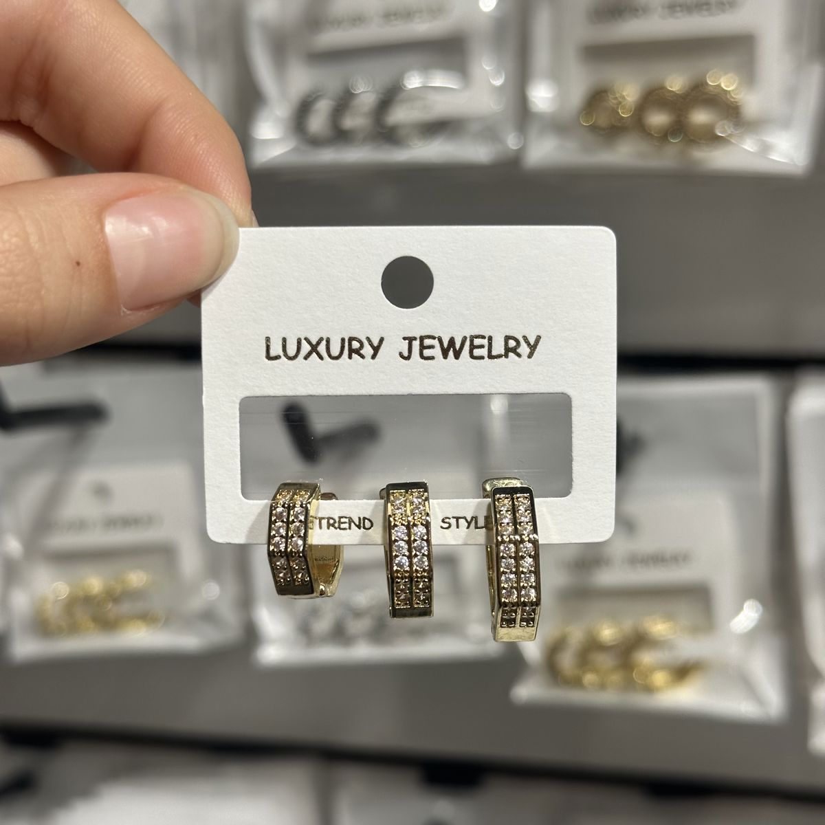 3’lü zirkon küpe