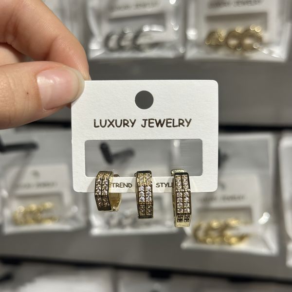 3’lü zirkon küpe