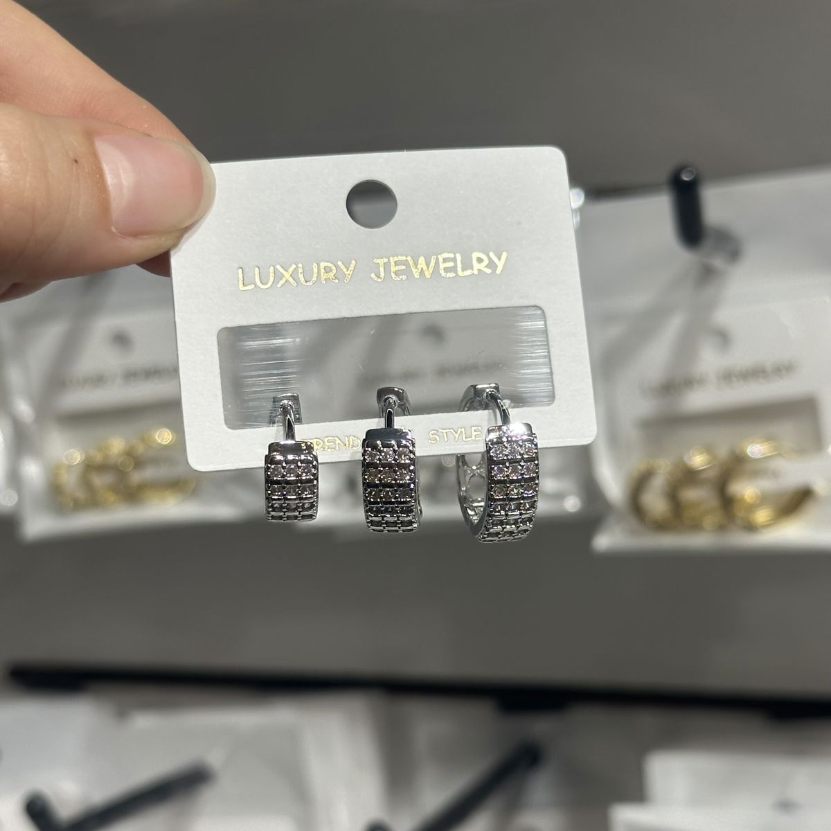 3’lü zirkon küpe