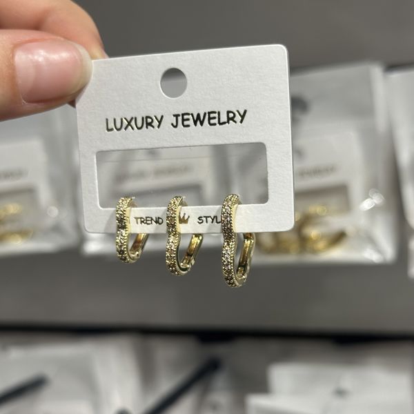 3’lü zirkon küpe