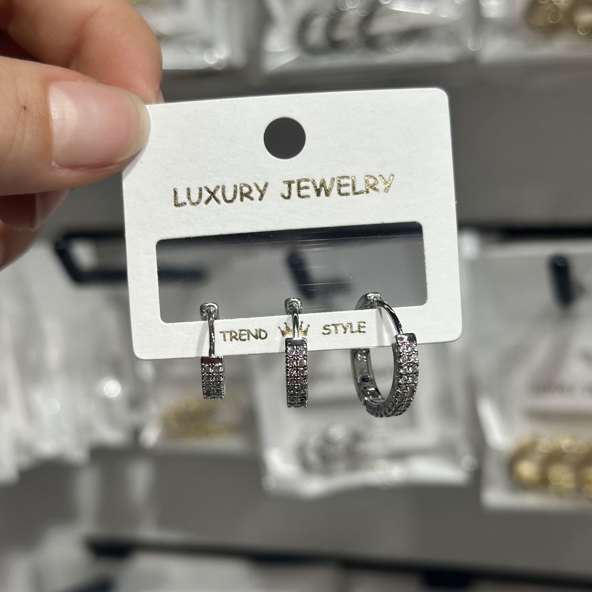 3’lü zirkon küpe