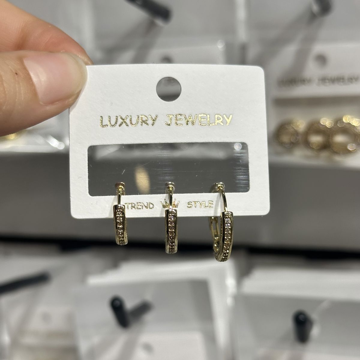 3’lü zirkon küpe