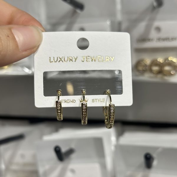 3’lü zirkon küpe